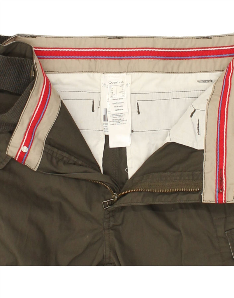 DECATHLON Mens Straight Cargo Trousers W34 L31 Khaki Polyester Vintage Decathlon and Second-Hand Decathlon from Messina Hembry 