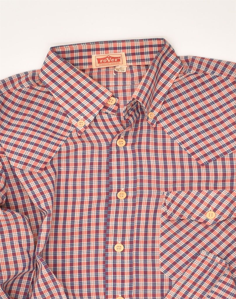 VINTAGE Mens Shirt Size 38/39 Medium Red Check Cotton | Vintage Vintage | Thrift | Second-Hand Vintage | Used Clothing | Messina Hembry 