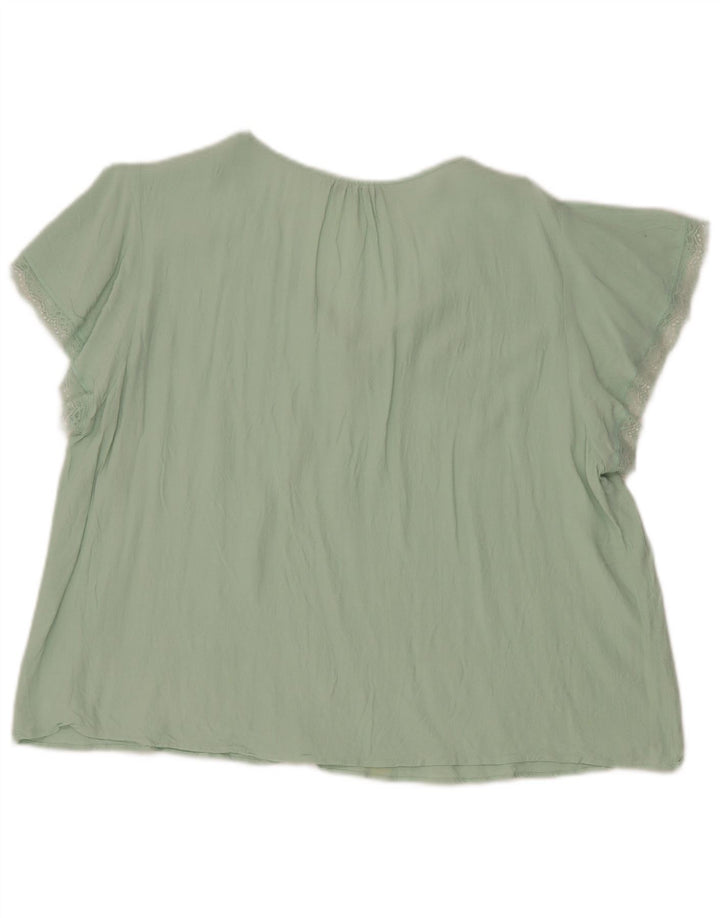 Marks & Spencer Womens Blouse Top UK 16 Large Green