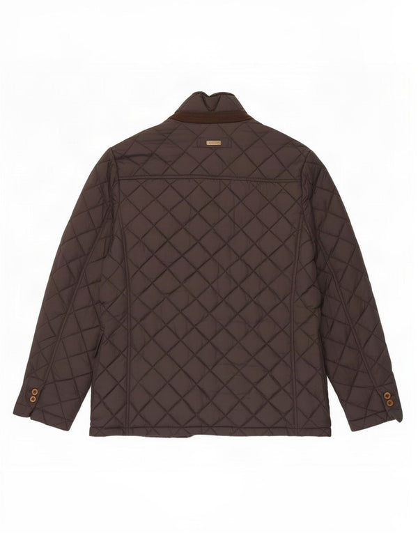 Henry Cottons Mens Quilted Jacket IT 50 Large Brown Polyester