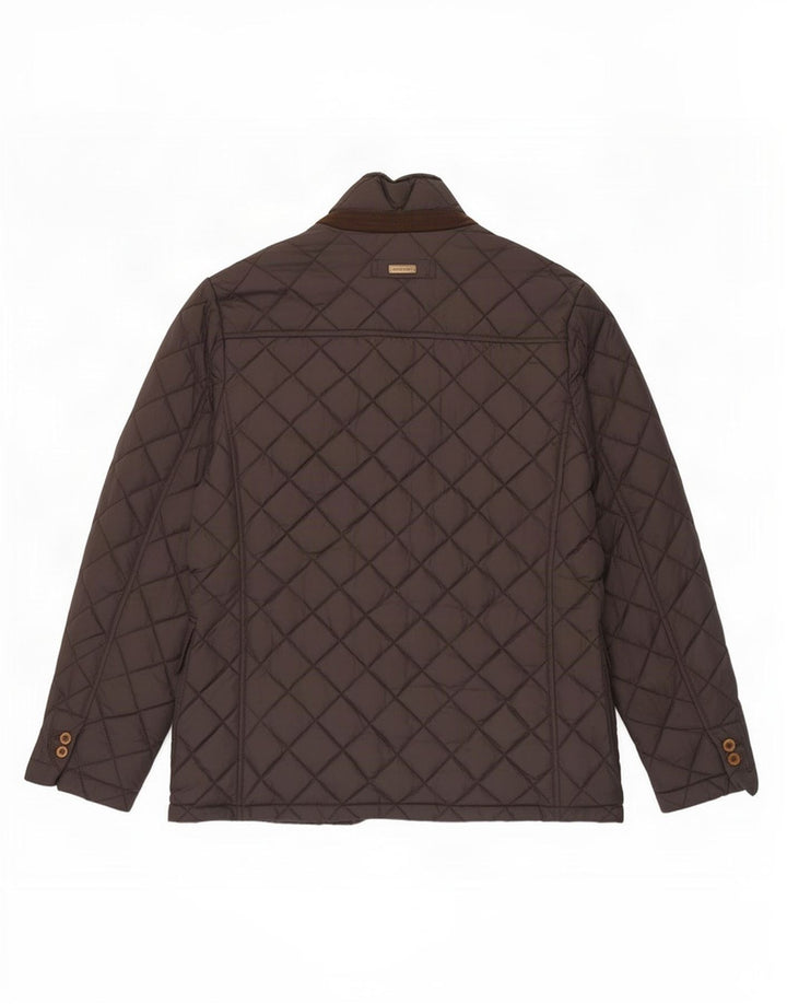 Henry Cottons Mens Quilted Jacket IT 50 Large Brown Polyester