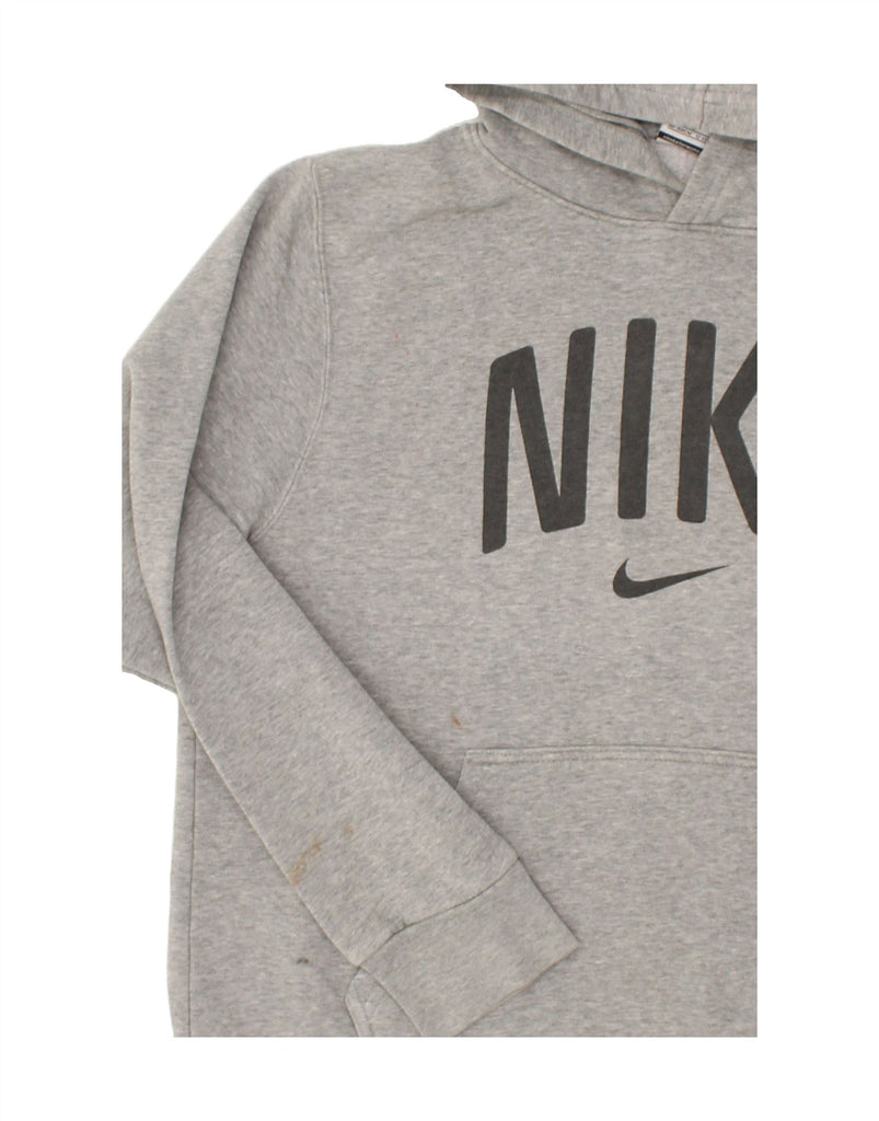 NIKE Boys Graphic Hoodie Jumper 12-13 Years Large Grey Cotton | Vintage Nike | Thrift | Second-Hand Nike | Used Clothing | Messina Hembry 