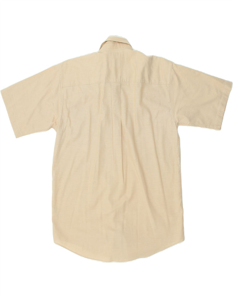 L.L.BEAN Mens Short Sleeve Shirt Small Beige Cotton | Vintage L.L.Bean | Thrift | Second-Hand L.L.Bean | Used Clothing | Messina Hembry 