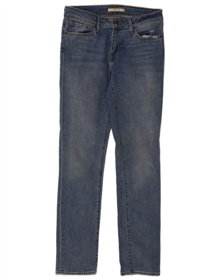 LEVI'S Womens 712 Slim Jeans W29 L32 Blue Cotton