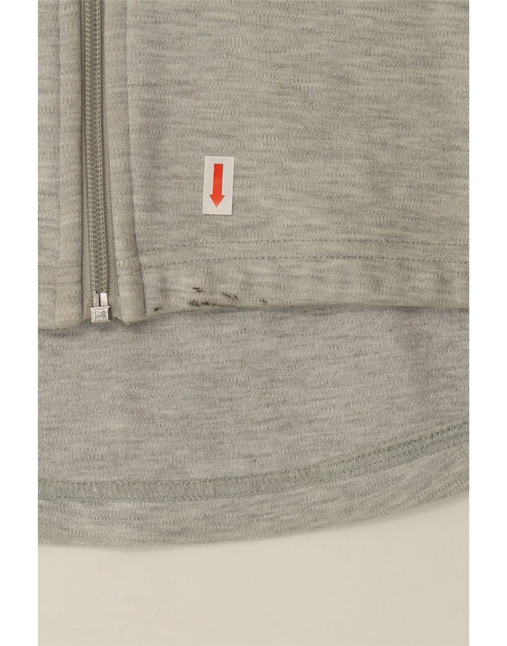 PUMA Womens Graphic Zip Hoodie Sweater UK 14 Medium Grey Cotton Vintage Puma and Second-Hand Puma from Messina Hembry 