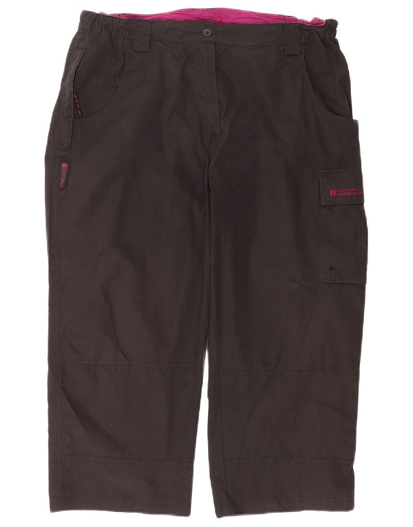Mountain Warehouse Womens Cargo Capri Trousers UK 14 Large W34 L22 Black