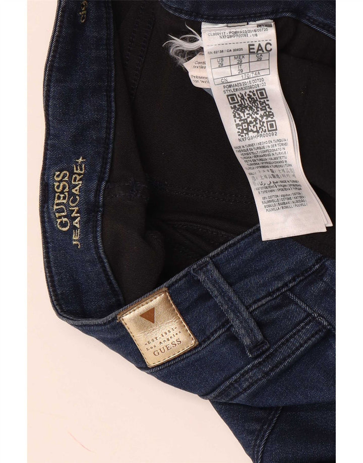 Guess Womens Cigarette Slim Jeans W29 L28 Blue Cotton
