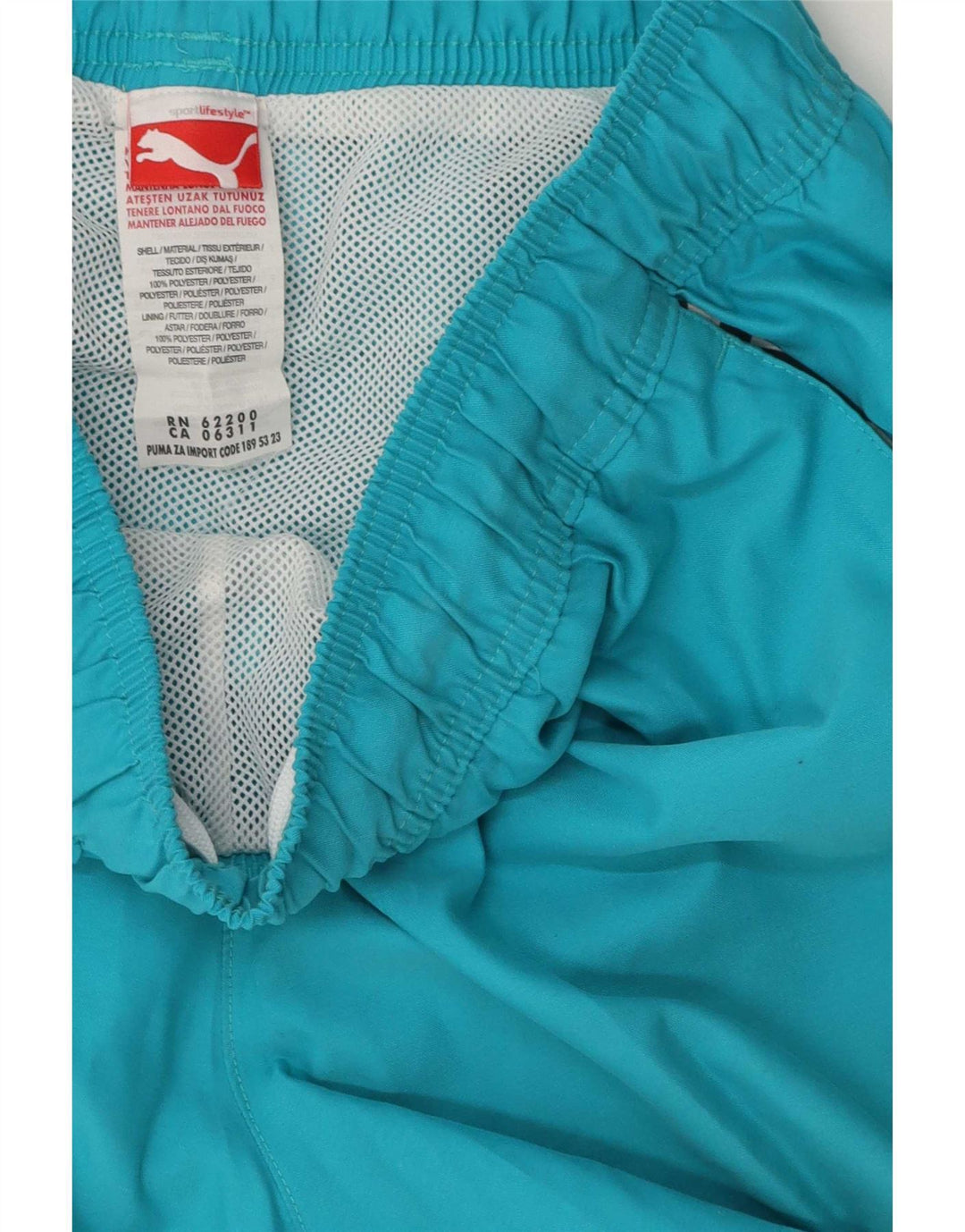 Puma Womens Swimming Shorts UK 8 Small Blue Polyester