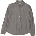 Penguin Mens Heritage Slim Fit Shirt Large Grey Flecked