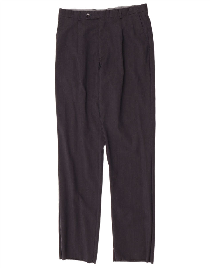 Trussardi Mens Straight Suit Trousers IT 48 Medium W32 L34 Navy Blue