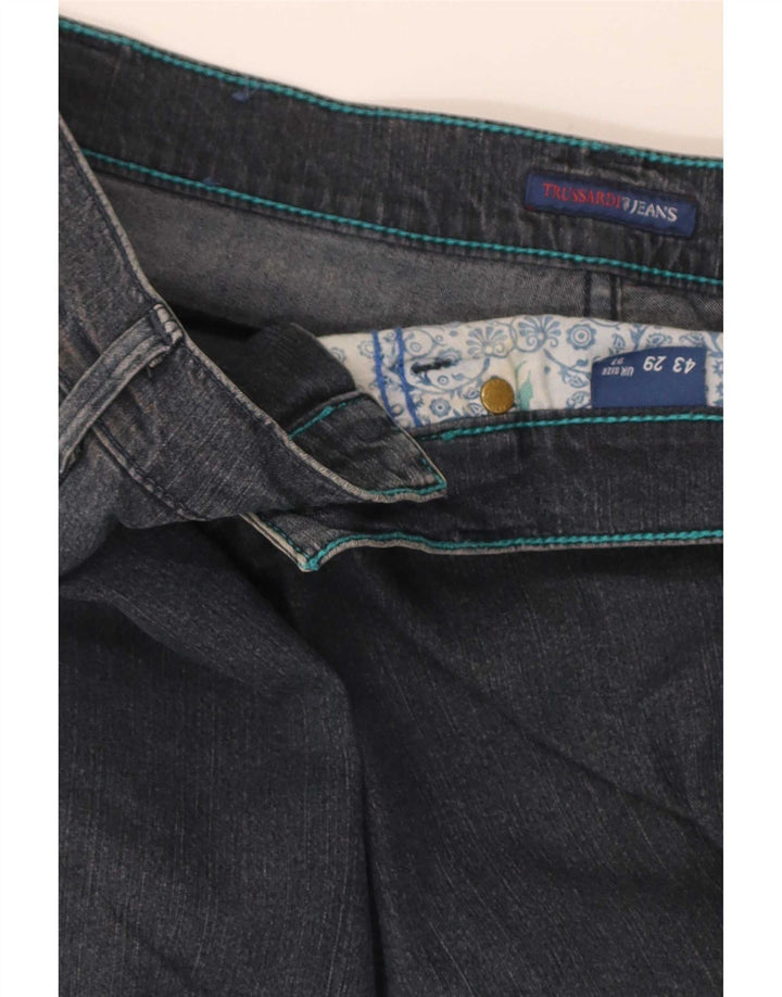 Trussardi Womens Straight Jeans W27 L33 Navy Blue
