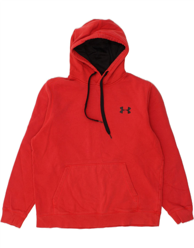 UNDER ARMOUR Mens Cold Gear Hoodie Jumper Large Red Cotton | Vintage Under Armour | Thrift | Second-Hand Under Armour | Used Clothing | Messina Hembry 