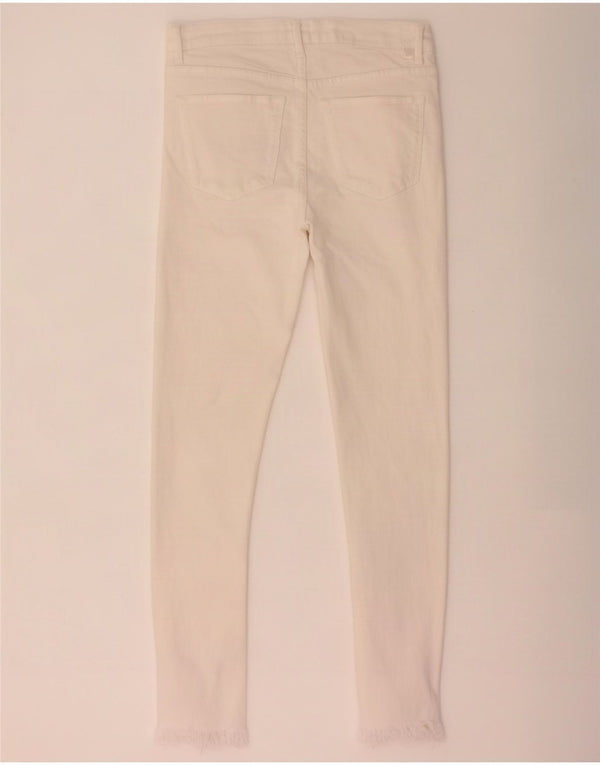 Zara Womens Skinny Jeans EU 38 Small W28 L27 Beige Cotton