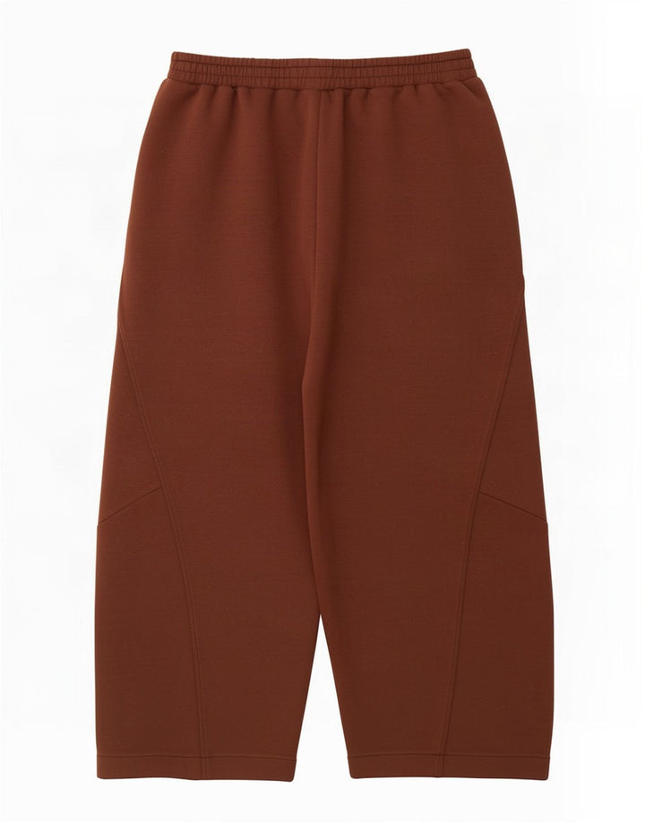 Marks & Spencer Womens Crop Tracksuit Trousers UK 14 Large Brown Polyester