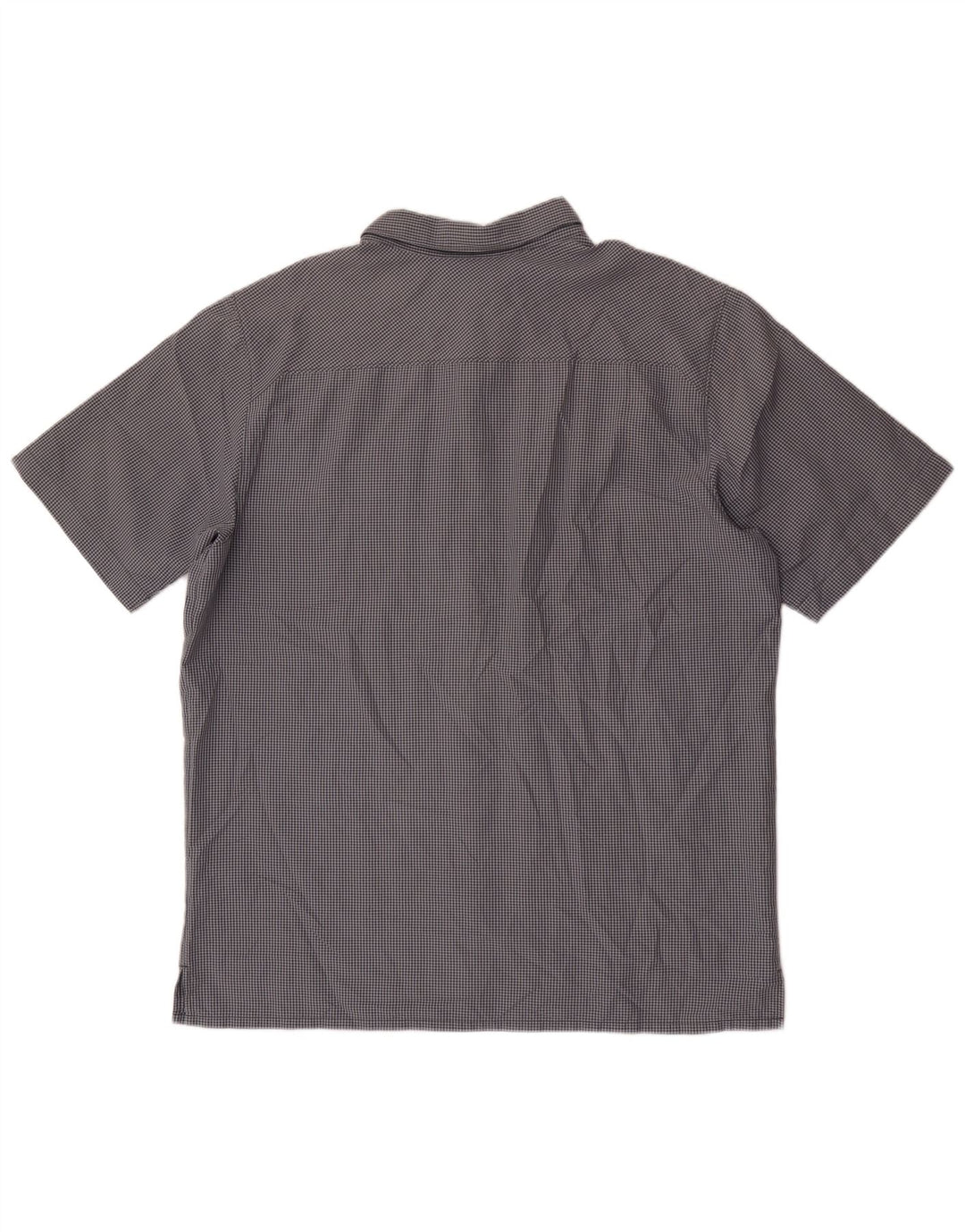 Columbia Mens Short Sleeve Shirt Large Grey Check
