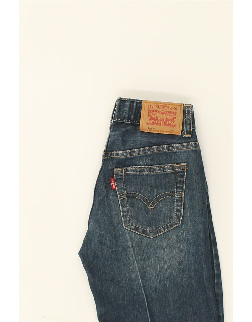 LEVI'S Boys 505 Regular Straight Jeans 6-7 Years W22 L20  Navy Blue Cotton | Vintage Levi's | Thrift | Second-Hand Levi's | Used Clothing | Messina Hembry 