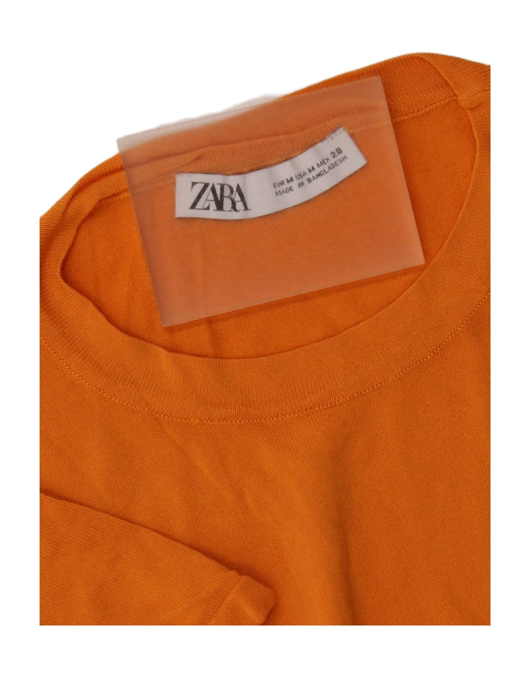 Zara Womens T-Shirt Top UK 12 Medium Orange