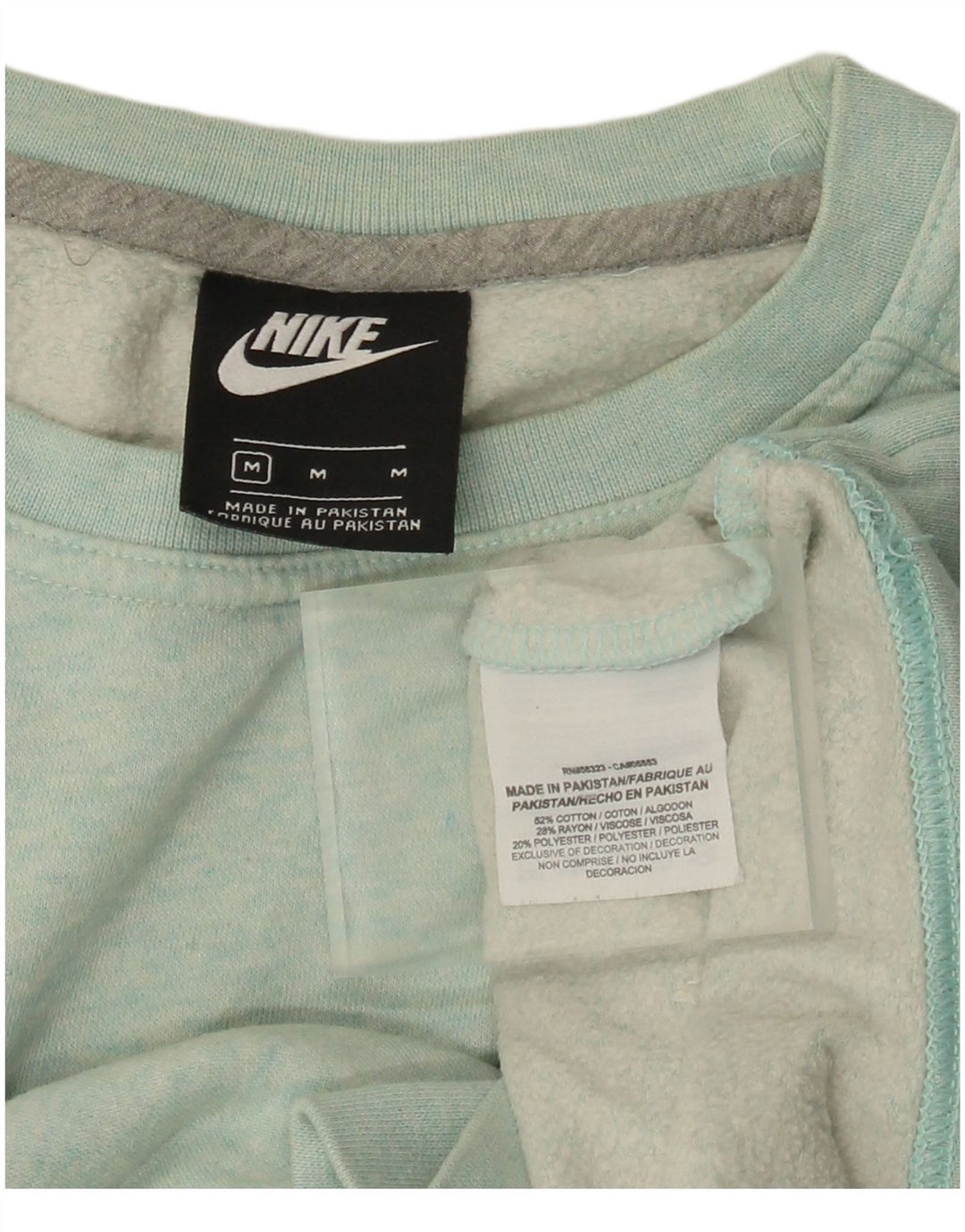 NIKE Womens Sweatshirt Jumper UK 14 Medium Blue Cotton