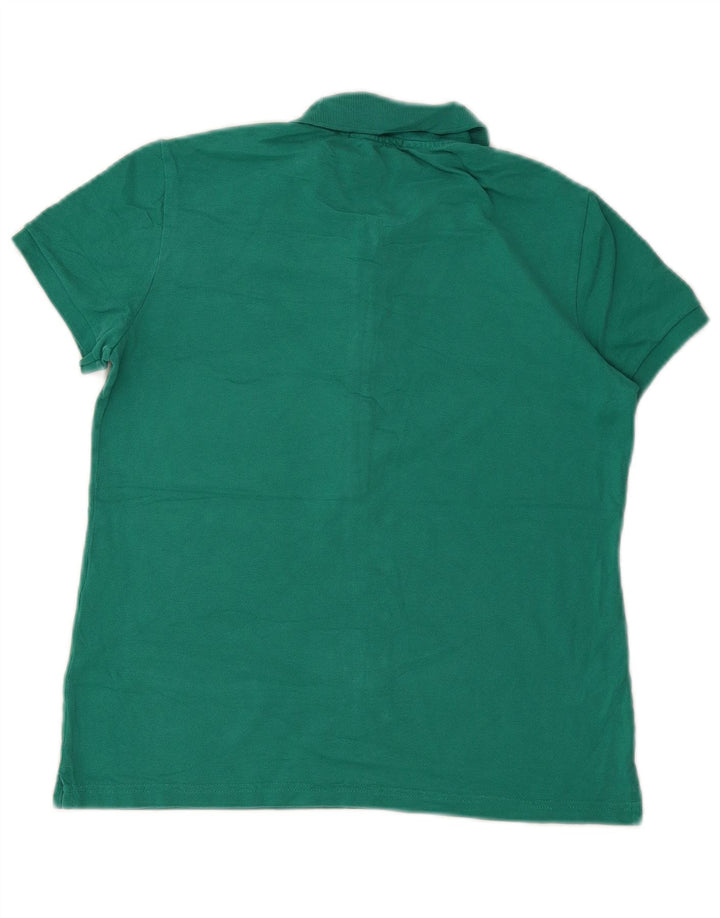 Lacoste Womens Polo Shirt Size 40 Medium Green Cotton