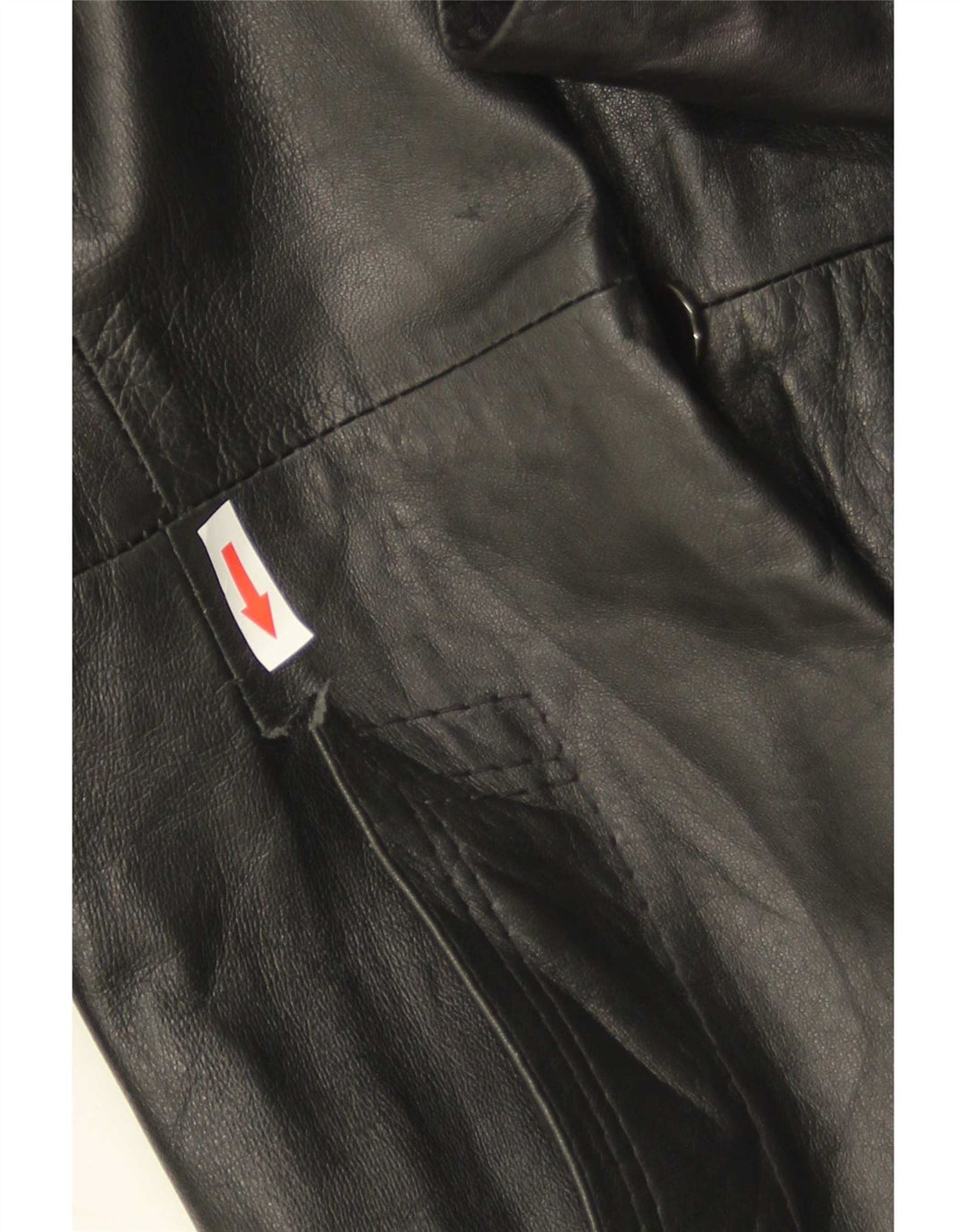 Vintage Womens Leather Coat UK 18 XL Black