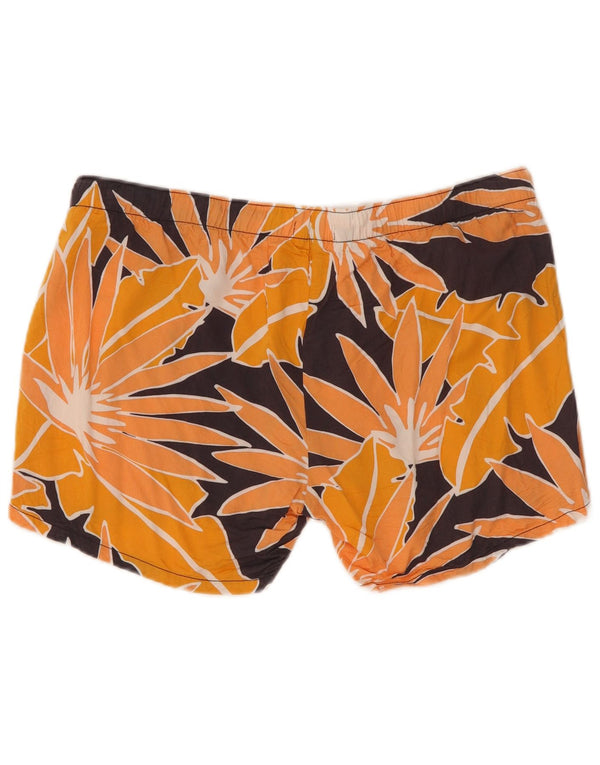 Gap Womens Maternity Casual Shorts Medium W32 Orange Floral Viscose