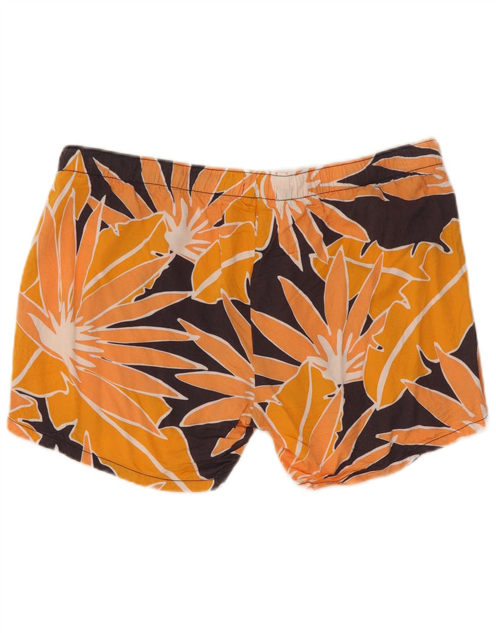 Gap Womens Maternity Casual Shorts Medium W32 Orange Floral Viscose