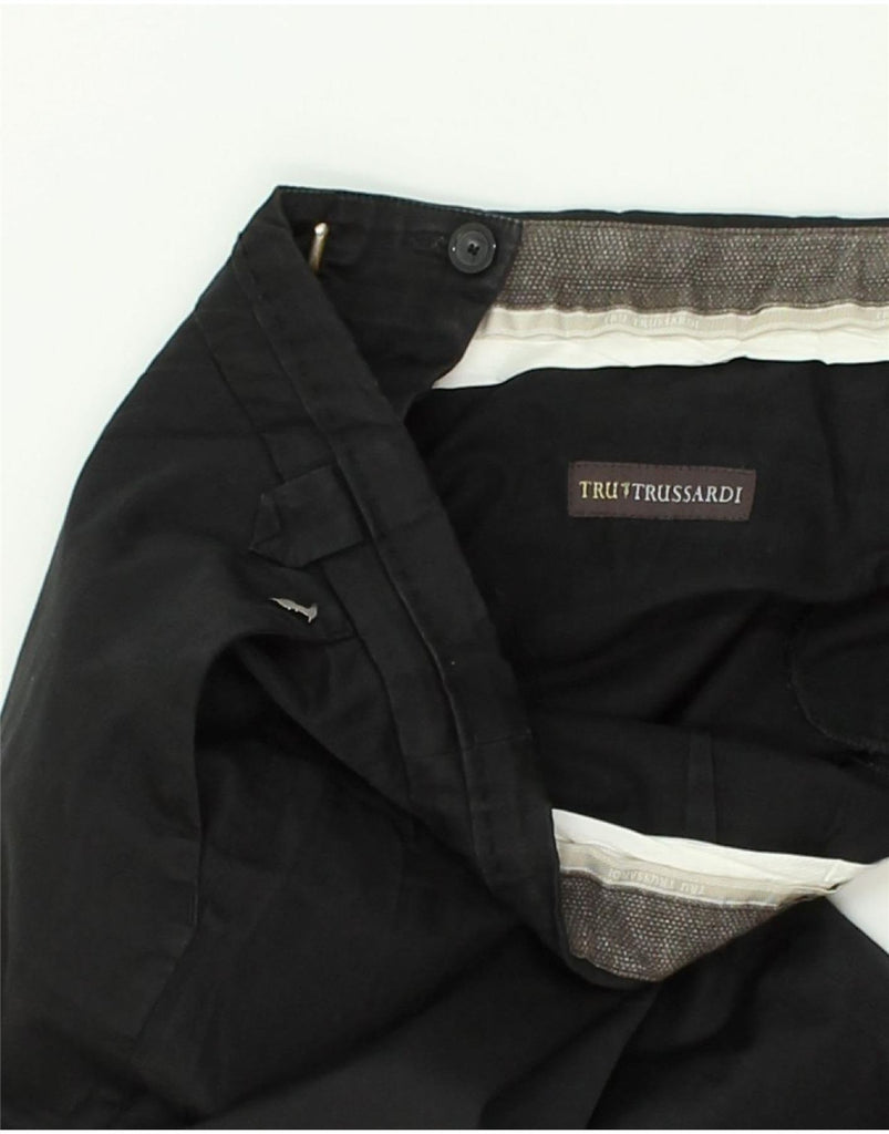 TRUSSARDI Womens Slim Chino Trousers W28 L28 Black | Vintage Trussardi | Thrift | Second-Hand Trussardi | Used Clothing | Messina Hembry 