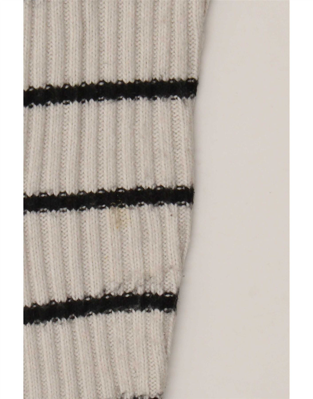 Marks & Spencer Womens Crew Neck Jumper Sweater UK 10 Small White Striped