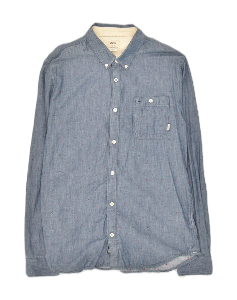 VANS Mens Shirt Medium Grey Spotted Cotton | Vintage Vans | Thrift | Second-Hand Vans | Used Clothing | Messina Hembry 