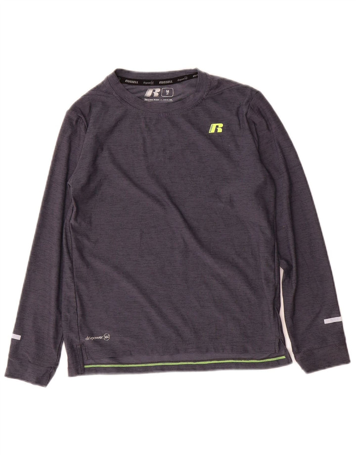Russell Athletic Boys Dri-Power Top Long Sleeve 7-8 Years Medium Grey