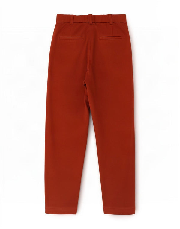 Zara Womens Trafaluc High Waist Tapered Chino Trousers Small W26 L26 Red