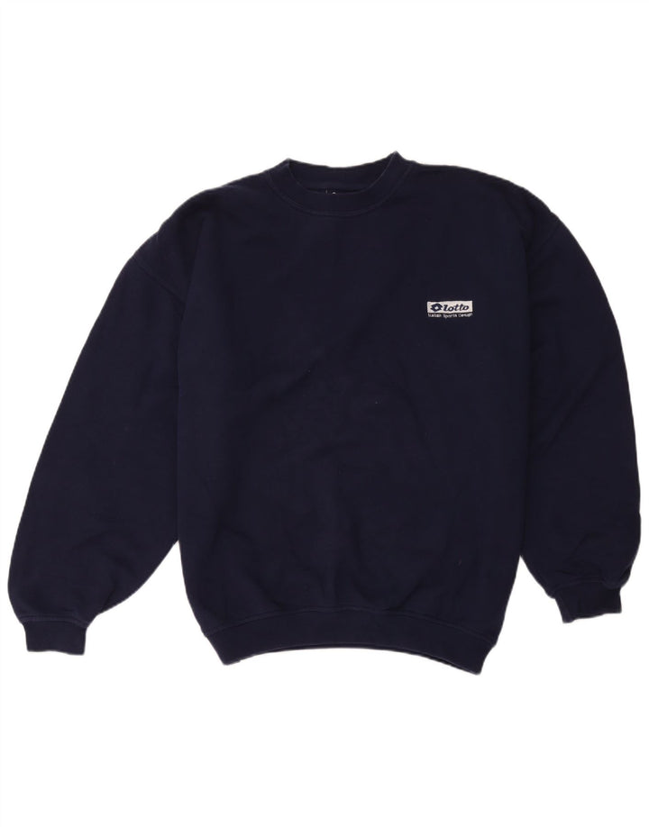 Lotto Mens Sweatshirt Jumper Medium Navy Blue Cotton