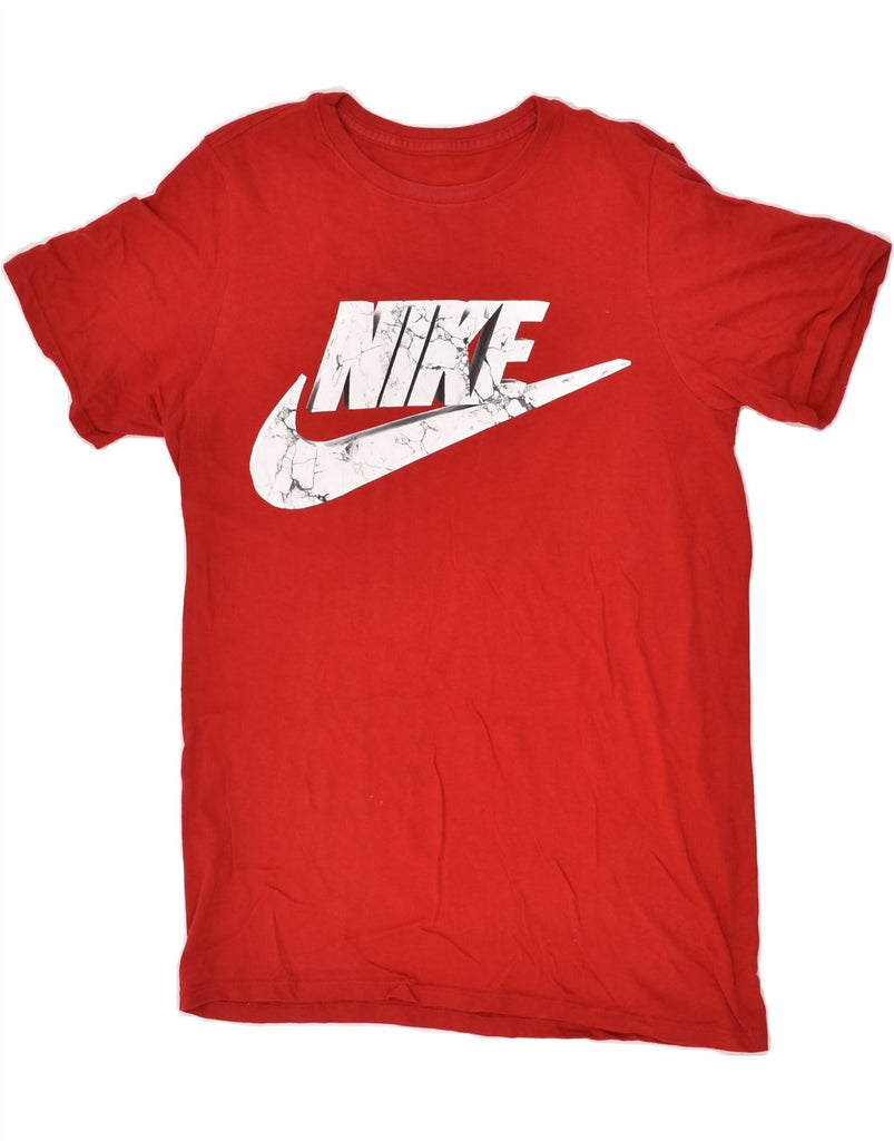 NIKE Mens Athletic Cut Graphic T-Shirt Top Small Red Vintage Nike and Second-Hand Nike from Messina Hembry 