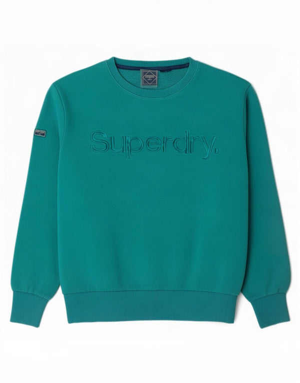 Superdry Mens Graphic Sweatshirt Jumper Large Blue Cotton