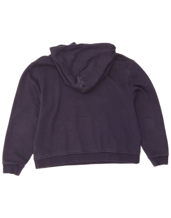 Tommy Hilfiger Womens Hoodie Jumper UK 16 Large Navy Blue Cotton