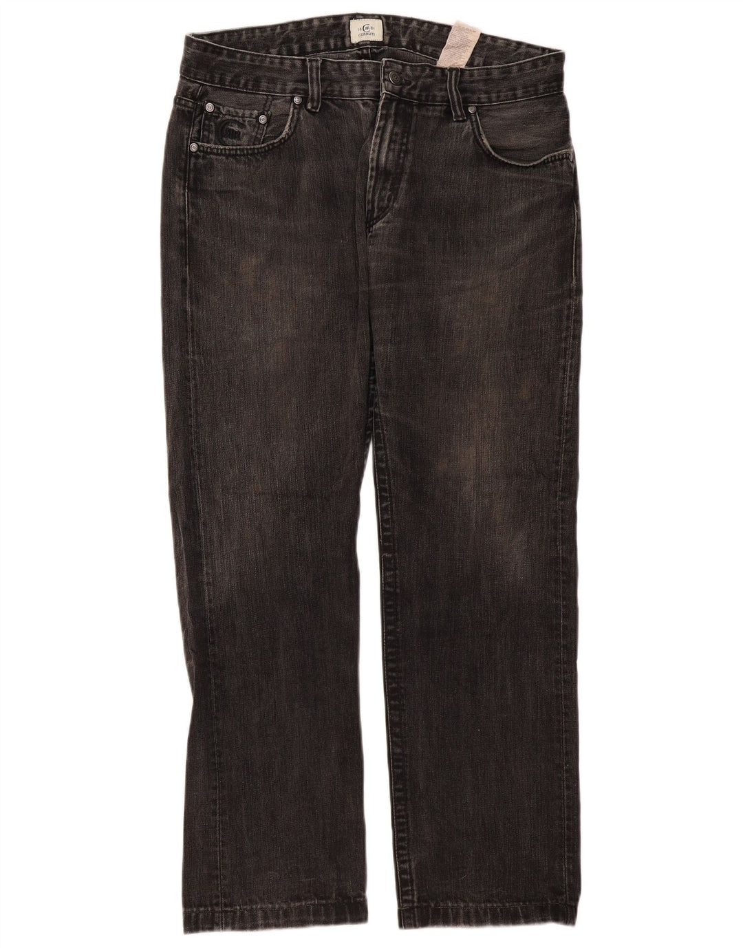 CERRUTI 1881 Mens Straight Jeans W36 L30  Black Cotton