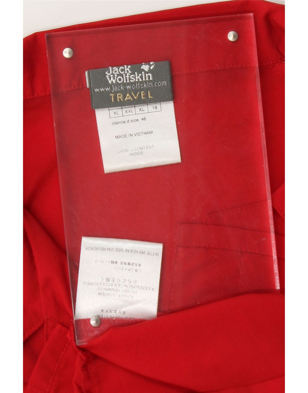 JACK WOLFSKIN Womens Short Sleeve Shirt Blouse UK 18 XL Red Polyester Vintage Jack Wolfskin and Second-Hand Jack Wolfskin from Messina Hembry 