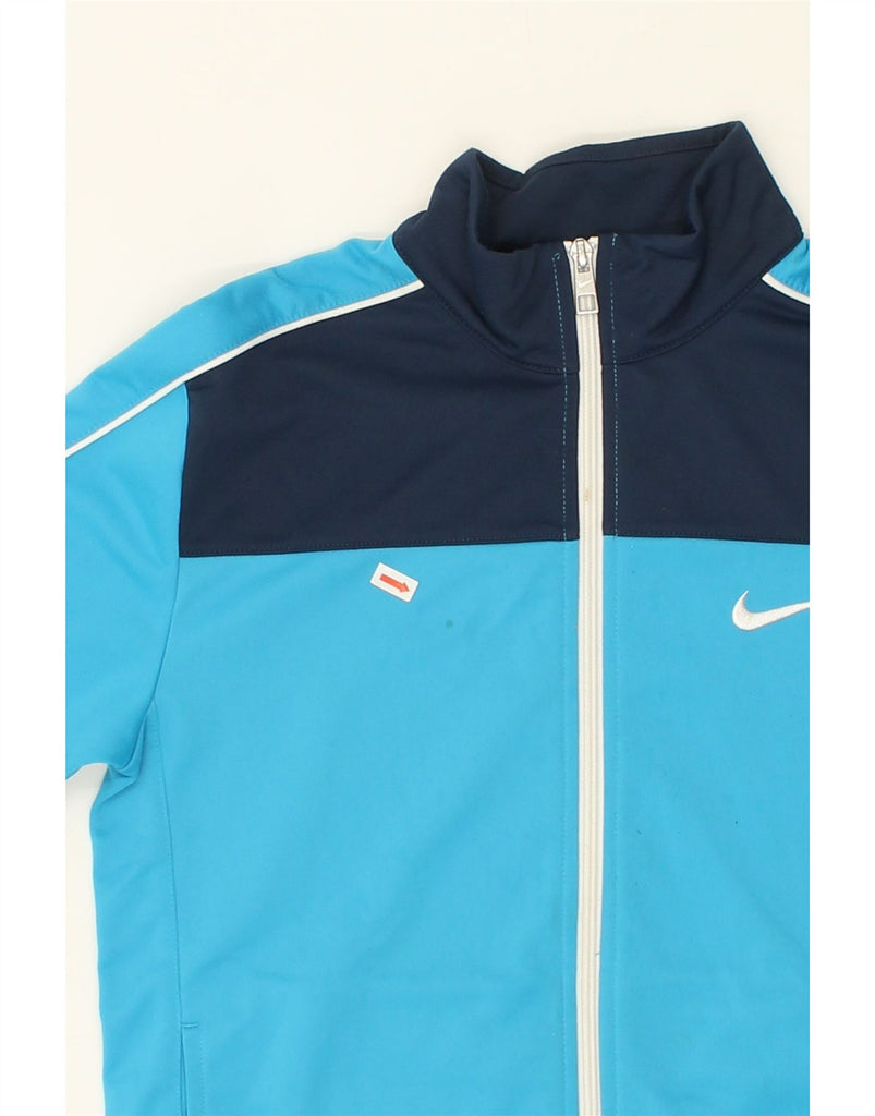 NIKE Boys Tracksuit Top Jacket 12-13 Years Large Blue Colourblock | Vintage Nike | Thrift | Second-Hand Nike | Used Clothing | Messina Hembry 