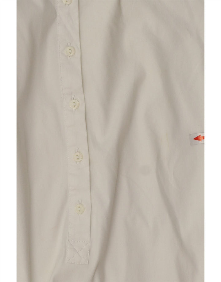 Zara Womens 3/4 Sleeve Pullover Shirt UK 12 Medium White