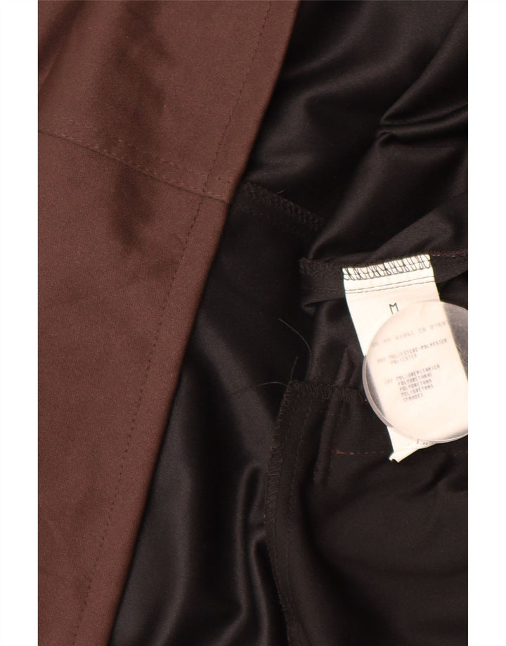 BENETTON Womens Trench Coat UK 14 Medium Brown Polyester