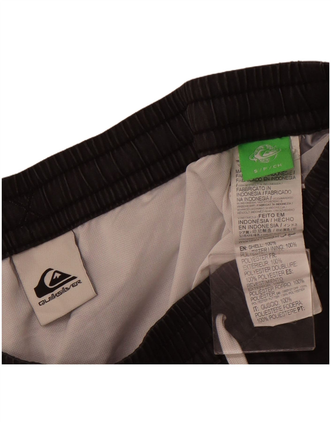 QUIKSILVER Mens Swimming Shorts Small Grey Colourblock Polyester