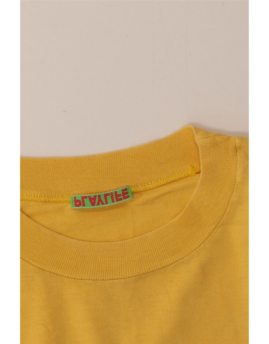 Playlife Mens Graphic T-Shirt Top Medium Yellow