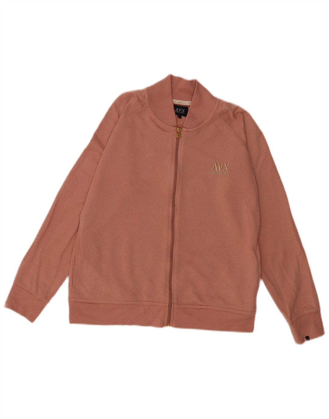 Avirex Womens Tracksuit Top Jacket UK 14 Large Pink Cotton