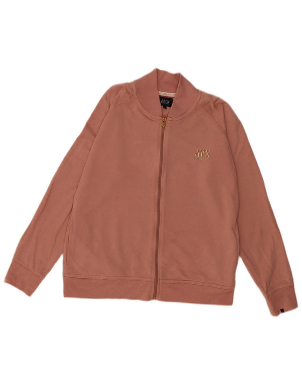 Avirex Womens Tracksuit Top Jacket UK 14 Large Pink Cotton