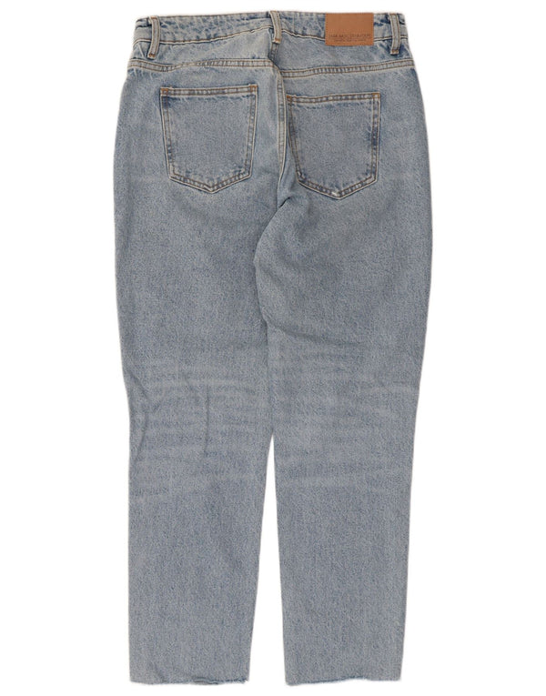 Zara Womens Distressed Tapered Jeans EU 38 Small W28 L27 Blue Cotton