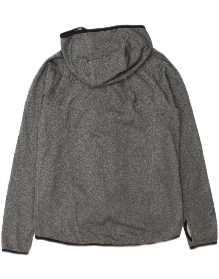 REEBOK Womens Grant Fit Zip Hoodie Sweater UK 16 Large Grey Polyester Vintage Reebok and Second-Hand Reebok from Messina Hembry 