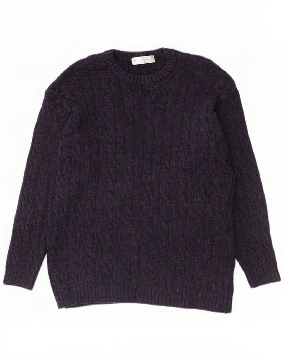 Marks & Spencer Mens St. Michael Crew Neck Jumper Sweater Large Navy Blue