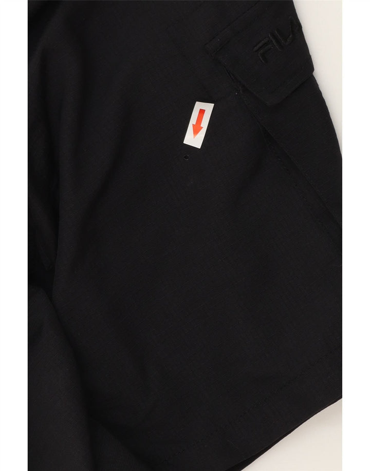 FILA Mens Cargo Shorts Small W32  Black Polyester