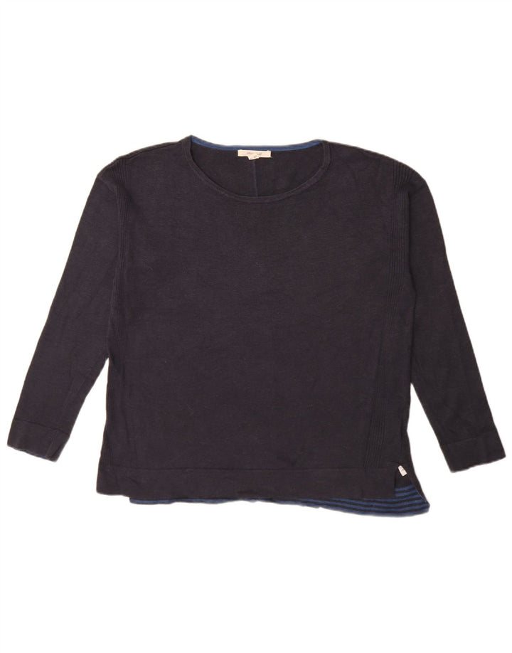 WHITE STUFF Womens Boat Neck Jumper Sweater UK 10 Small Navy Blue