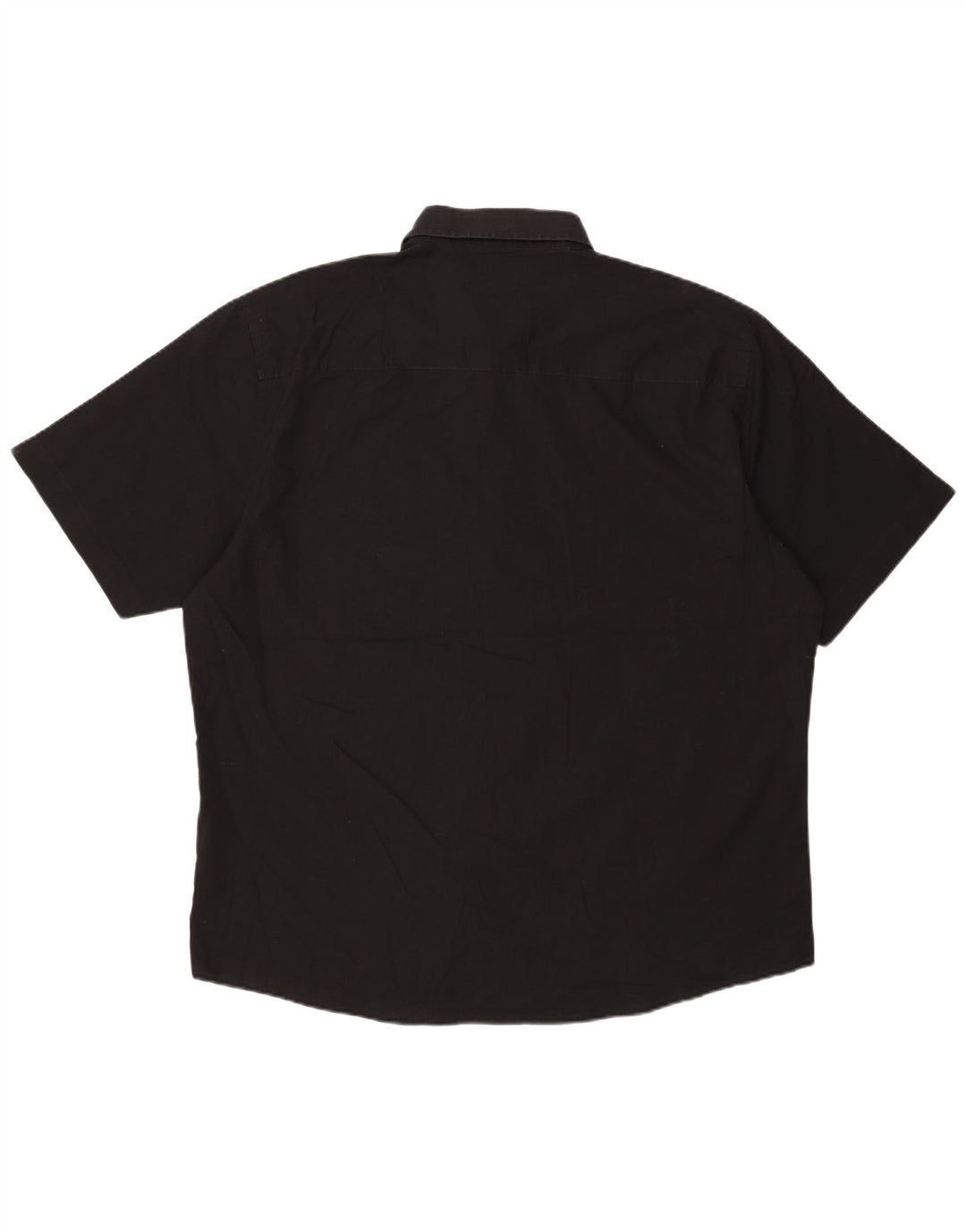 Pierre Cardin Mens Short Sleeve Regular Fit Shirt 3XL Black Polyester
